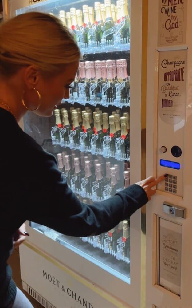 Cynthia Garcia, champagne vending machine